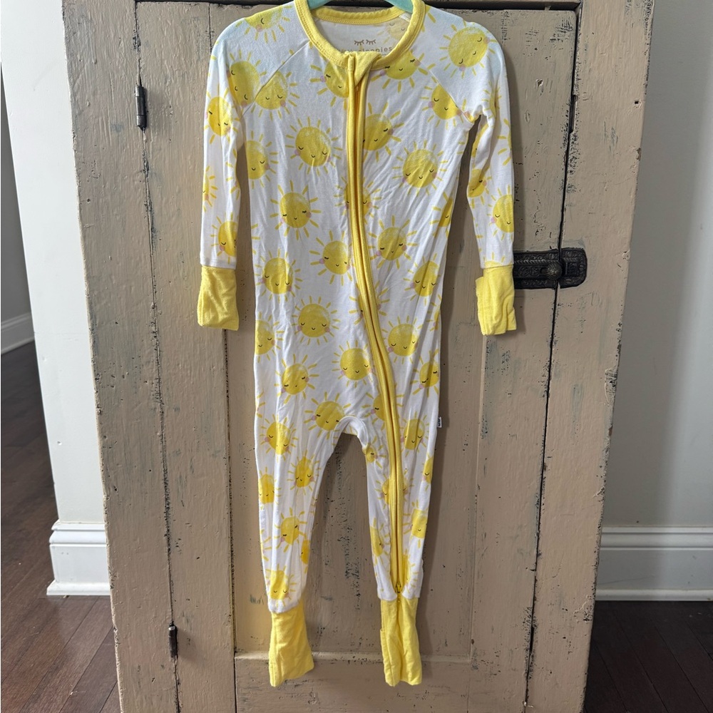 Little Sleepies Sunburst Yellow Kids Footie